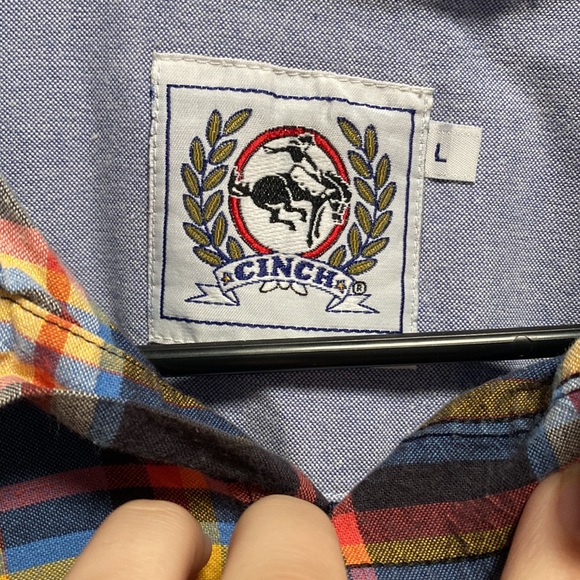 Mens cinch size large button down shirt - Picture 3 of 6